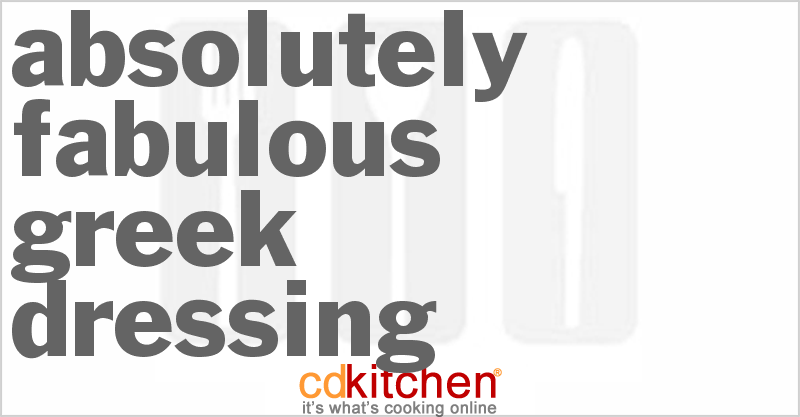 Absolutely Fabulous Greek Dressing - CDKitchen.com