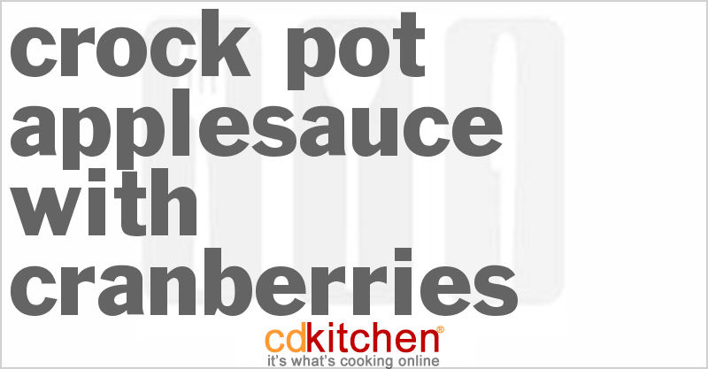 Applesauce With Cranberries - CDKitchen.com