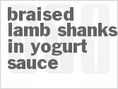 recipe for braised lamb shanks in yogurt sauce