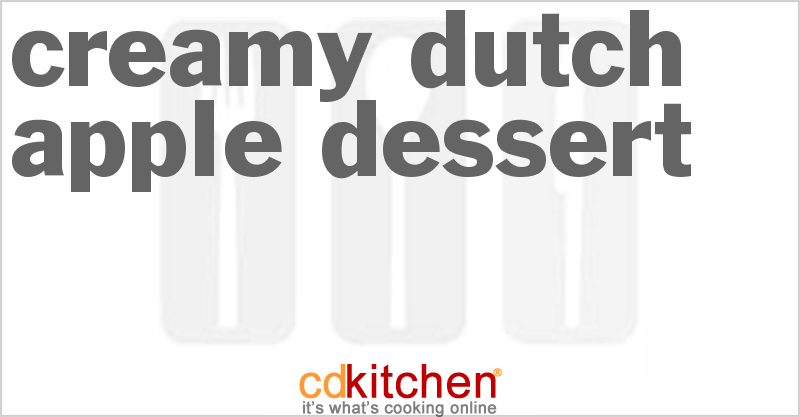 Creamy Dutch Apple Dessert - CDKitchen.com