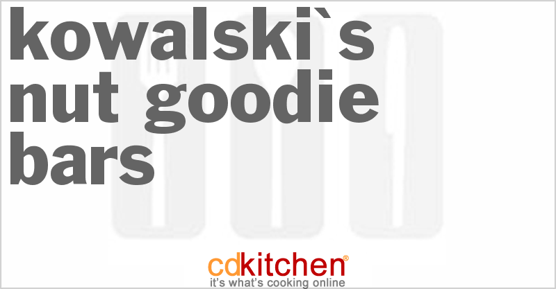 Kowalski's Nut Goodie Bars - CDKitchen.com