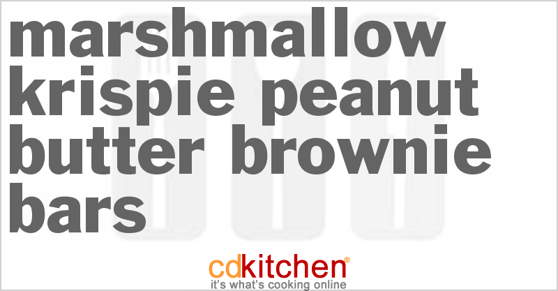 Marshmallow Krispie Peanut Butter Brownie Bars - CDKitchen.com