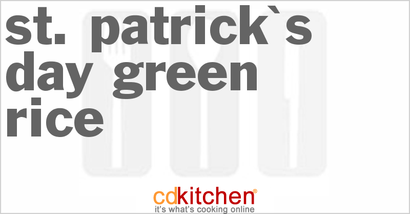 St. Patrick's Day Green Rice - CDKitchen.com