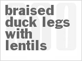 recipe for braised duck legs with lentils