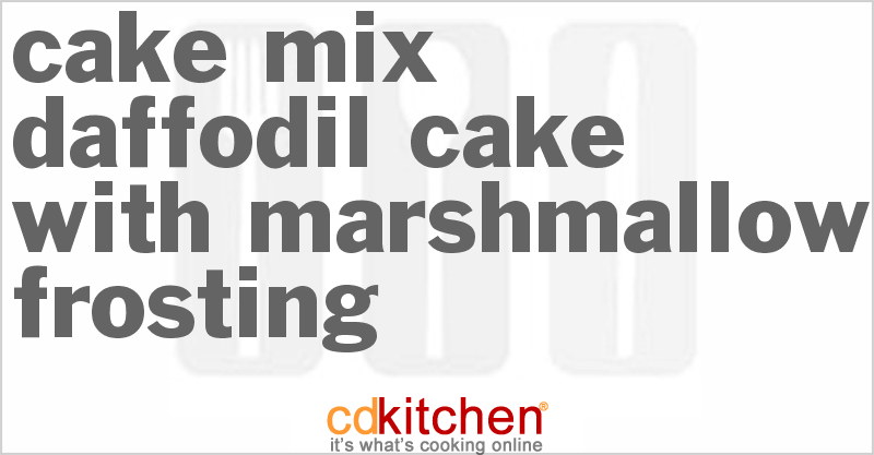 Cake Mix Daffodil Cake With Marshmallow Frosting - CDKitchen.com