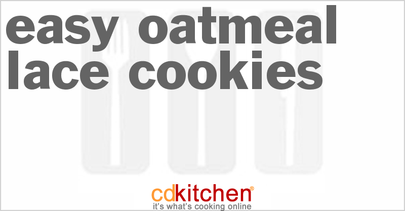 Easy Oatmeal Lace Cookies - CDKitchen.com