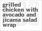 recipe for grilled chicken with avocado and jicama salad wrap