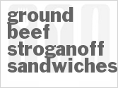 recipe for ground beef stroganoff sandwiches