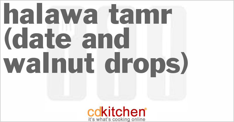 Halawa Tamr (Date and Walnut Drops) - CDKitchen.com