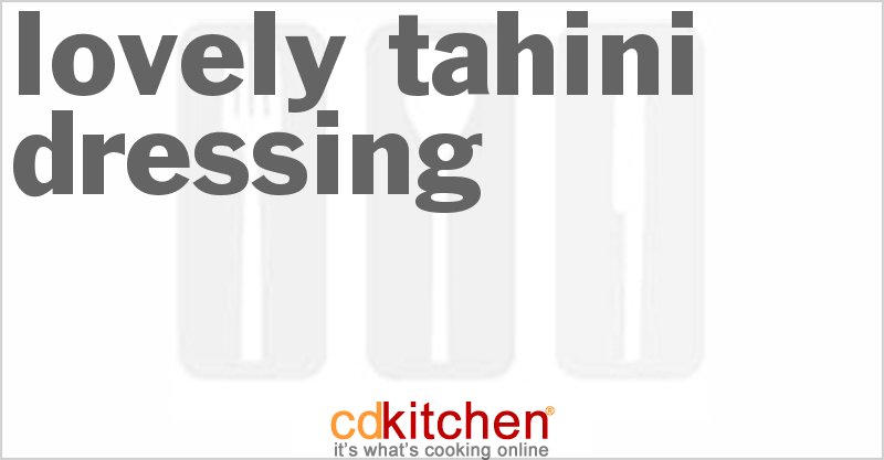 Lovely Tahini Dressing - CDKitchen.com
