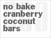 recipe for no-bake cranberry coconut bars