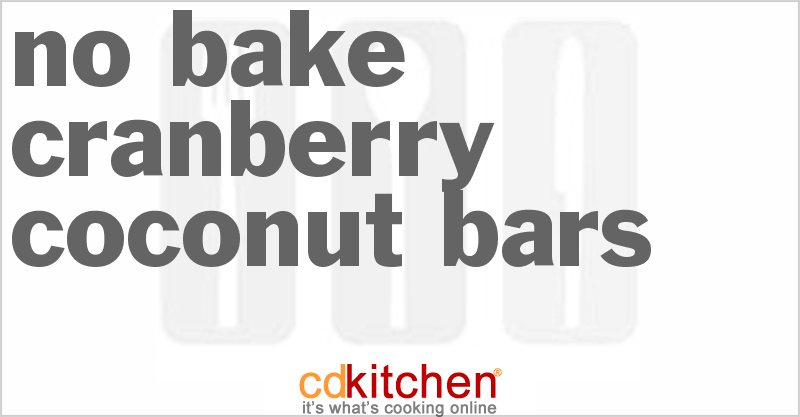No-Bake Cranberry Coconut Bars - CDKitchen.com