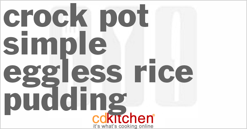 Simple Eggless Rice Pudding - CDKitchen.com