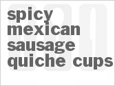 recipe for spicy mexican sausage quiche cups