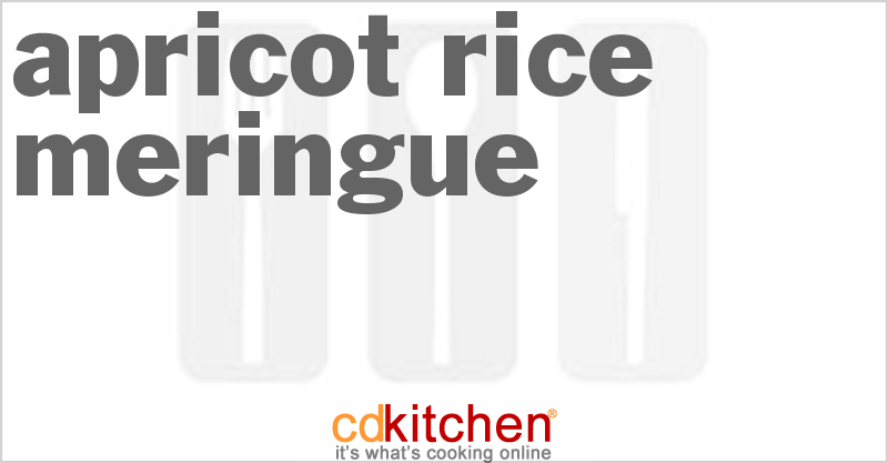 Apricot Rice Meringue - CDKitchen.com