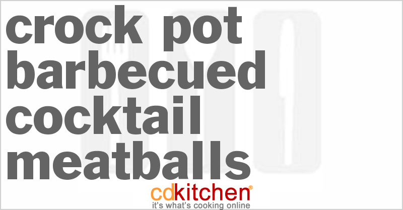 Barbecued Cocktail Meatballs - CDKitchen.com