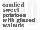 recipe for candied sweet potatoes with glazed walnuts