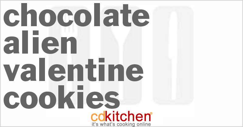 Chocolate Alien Valentine Cookies - CDKitchen.com