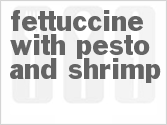 recipe for fettuccine with pesto and shrimp
