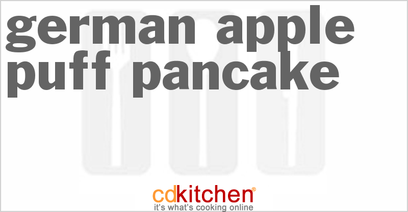 German Apple Puff Pancake - CDKitchen.com