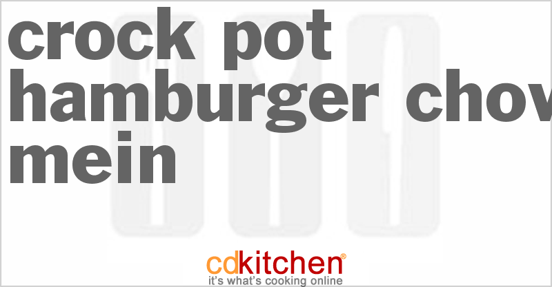 Hamburger Chow Mein - CDKitchen.com