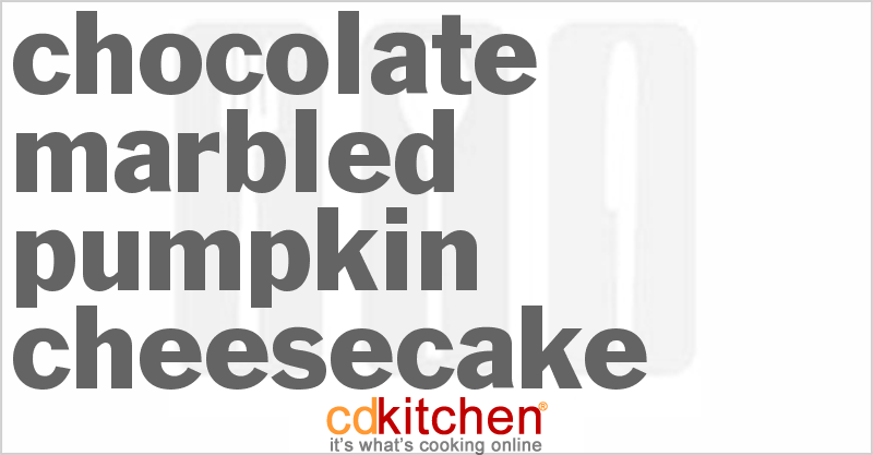 Chocolate Marbled Pumpkin Cheesecake - CDKitchen.com