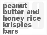 recipe for peanut butter and honey rice krispies bars