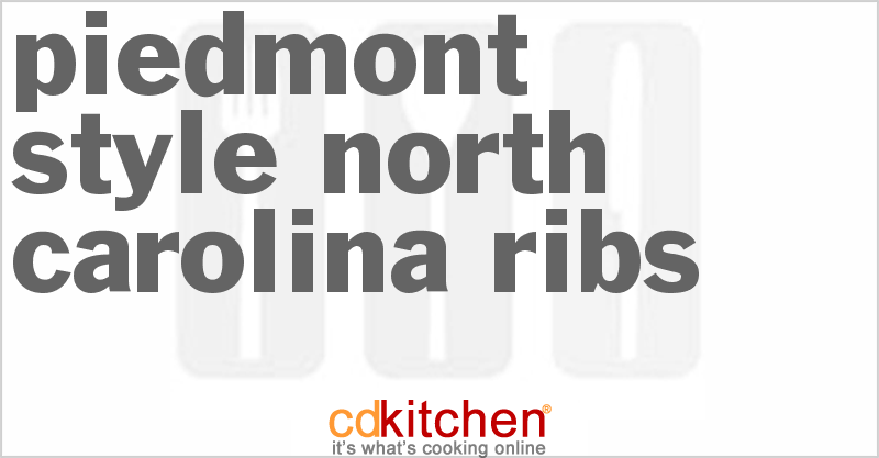 Piedmont-Style North Carolina Ribs - CDKitchen.com
