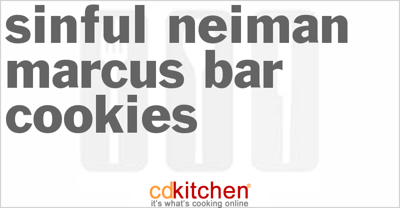 Sinful Neiman Marcus Bar Cookies - CDKitchen.com