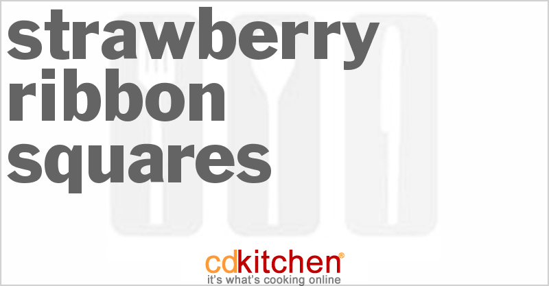 Strawberry Ribbon Squares - CDKitchen.com