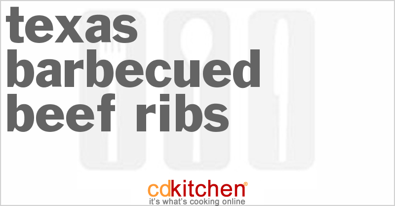 Texas Barbecued Beef Ribs - CDKitchen.com