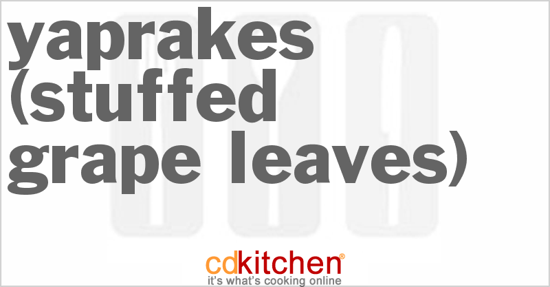 Yaprakes (Stuffed Grape Leaves) - CDKitchen.com