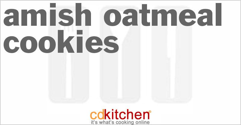 Amish Oatmeal Cookies - CDKitchen.com