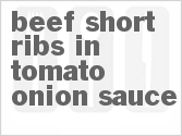 recipe for beef short ribs in tomato onion sauce