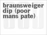 recipe for braunsweiger dip (poor mans pate)