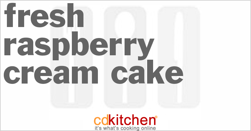 Fresh Raspberry Cream Cake - CDKitchen.com