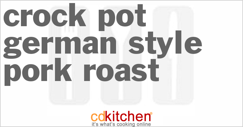 German Style Pork Roast - CDKitchen.com