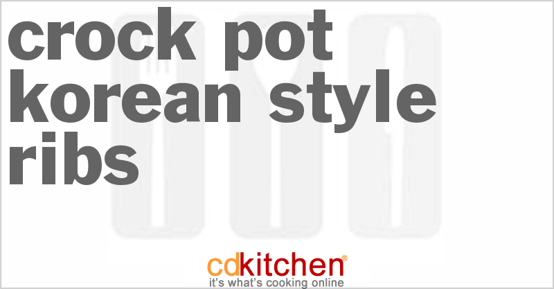 Korean-Style Ribs - CDKitchen.com