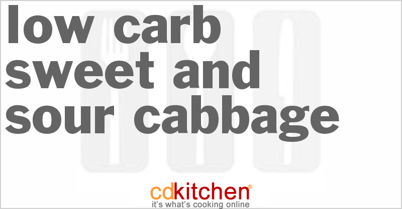 Low Carb Sweet And Sour Cabbage - CDKitchen.com