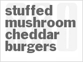 recipe for stuffed mushroom cheddar burgers