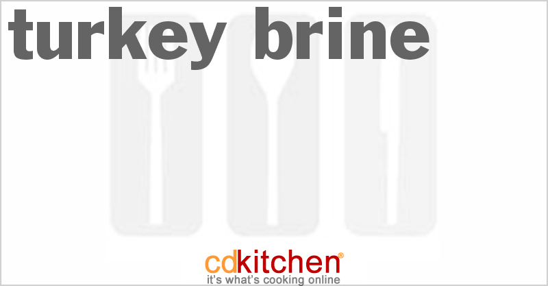 Turkey Brine - CDKitchen.com