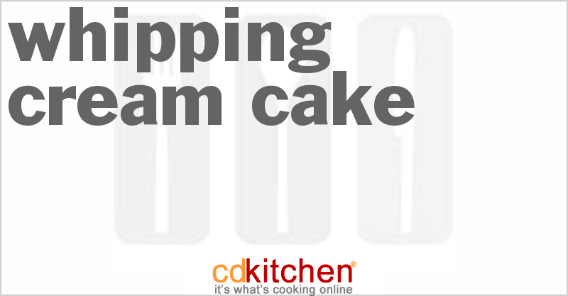 Whipping Cream Cake - CDKitchen.com