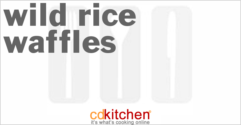 Wild Rice Waffles - CDKitchen.com