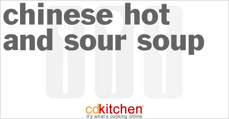 Chinese Hot-And-Sour Soup - CDKitchen.com