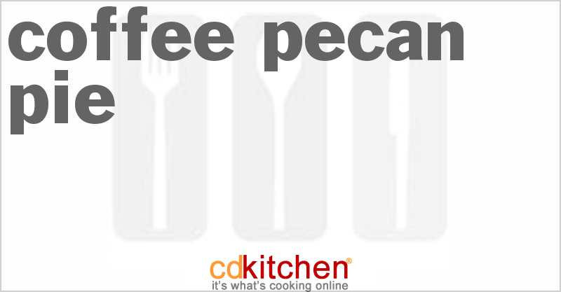 Coffee Pecan Pie - CDKitchen.com