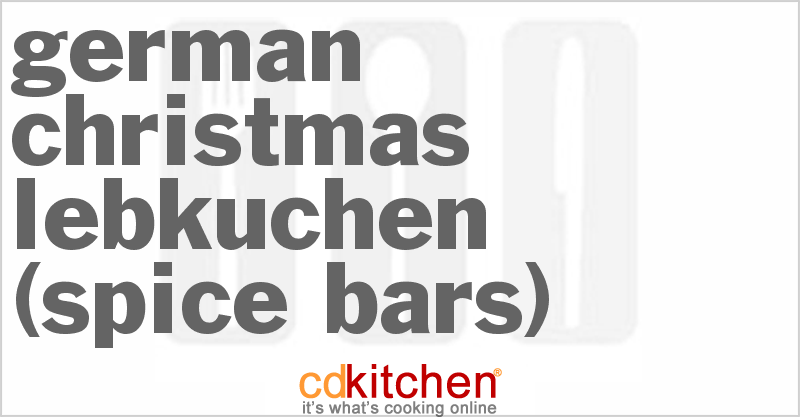 German Christmas Lebkuchen (Spice Bars) - CDKitchen.com