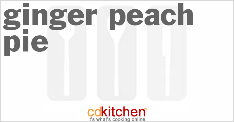 Ginger Peach Pie - CDKitchen.com
