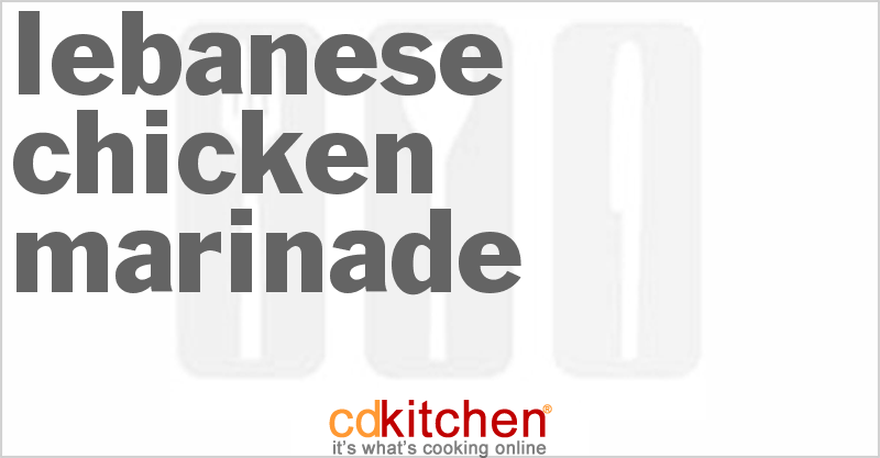 Lebanese Chicken Marinade - CDKitchen.com