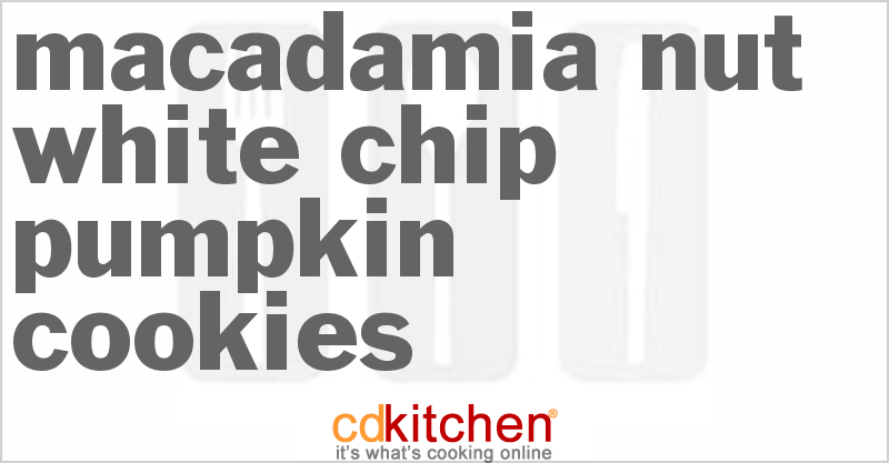 Macadamia Nut White Chip Pumpkin Cookies - CDKitchen.com