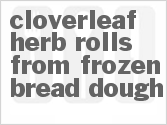 recipe for cloverleaf herb rolls from frozen bread dough